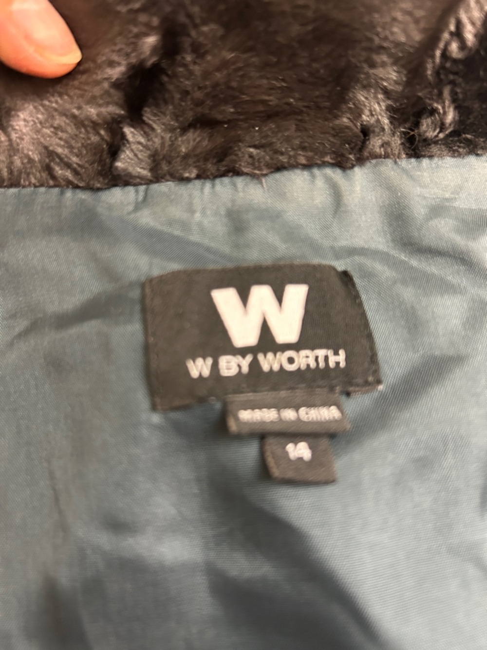 W By WORTH black and green Button snap Jacket, 3/4 Sleeves, Size 14 - Picture 9 of 9